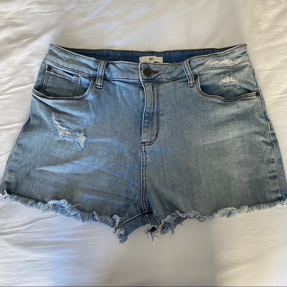 BP Light Blue Distressed Denim Short 29